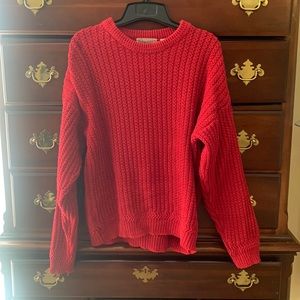 Women St Johns Bay Medium hot pink thick sweater